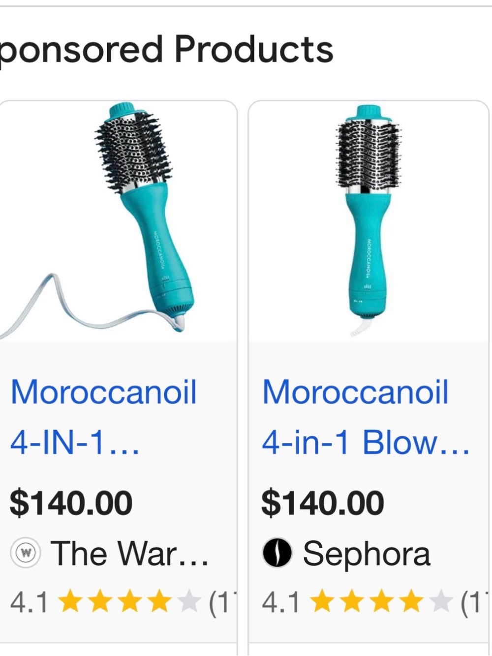 Moroccanoil Ceramic 4‑in‑1 Hot Air Brush in Teal